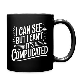 Aveugle Personnes malvoyantes - Mug uni - noir - Droite
