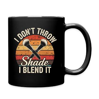 Stilvolle Makeup-Inspiration im Retro-Look - Tasse einfarbig - Schwarz - Rechts