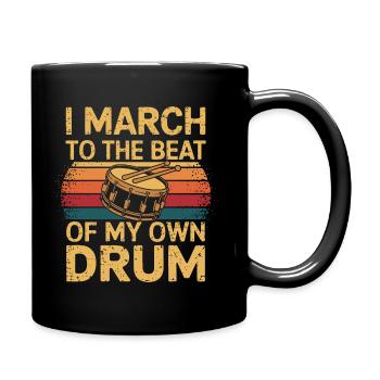 Stolz auf den eigenen Rhythmus - Tasse einfarbig - Schwarz - Rechts