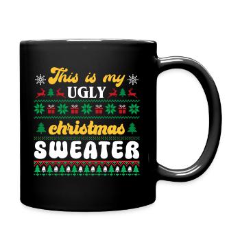 Das ist mein hässlicher Weihnachtspullover - Tasse einfarbig - Schwarz - Rechts