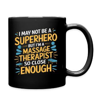 Humorvolles Design für Massage-Therapeut*innen - Tasse einfarbig - Schwarz - Rechts