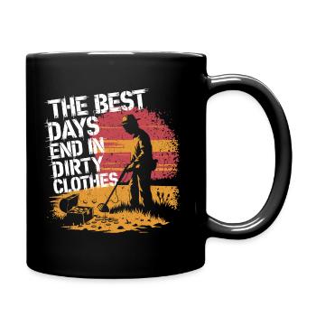Abenteuer im Boden entdecken - Tasse einfarbig - Schwarz - Rechts