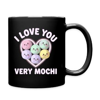 Liebe durch Mochi ausdrücken - Tasse einfarbig - Schwarz - Rechts