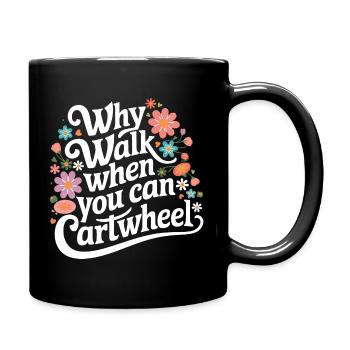 Turnen Turner Gymnastik - Tasse einfarbig - Schwarz - Rechts
