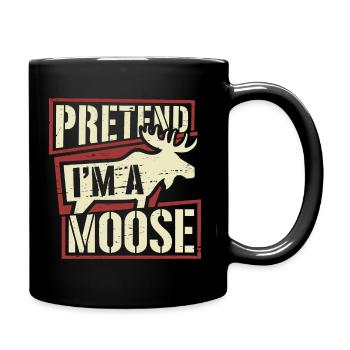 Moose love with wit - Full Colour Mug - black - Right