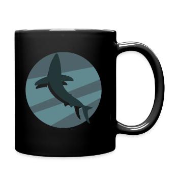 Shark - Tasse einfarbig - Schwarz - Rechts