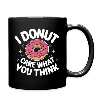 Donut Donuts Süßigkeiten Bagel - Tasse einfarbig - Schwarz - Rechts