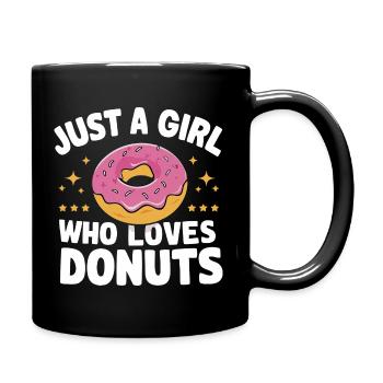 Donut Donuts Süßigkeiten Bagel - Tasse einfarbig - Schwarz - Rechts