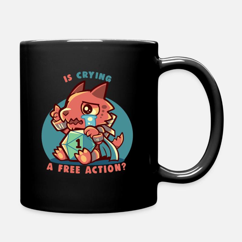 Weinen ist eine freie Aktion - Tasse einfarbig - Schwarz