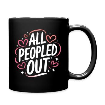 Introvert, antisocial, introvert - Full Colour Mug - black - Right