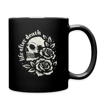 Ein Leben nach dem Tod - Tasse einfarbig - Schwarz - Rechts