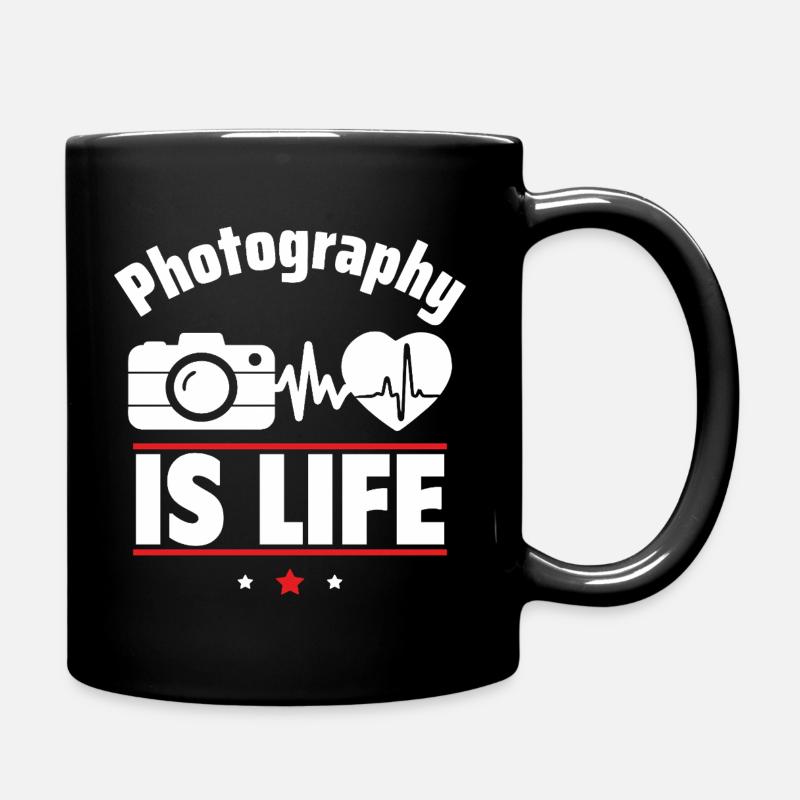 Fotografie ist das Leben - Tasse einfarbig - Schwarz
