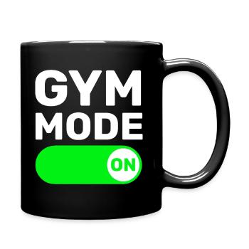 GYM MODE ON - FITNESS - WORKOUT - TRAINING - Full Colour Mug - black - Right