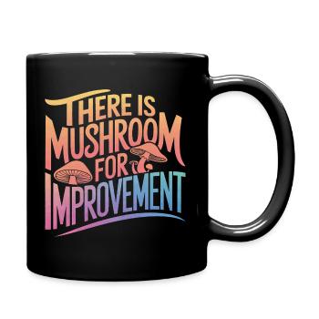 Pilz Pilze Funghi Champignon - Tasse einfarbig - Schwarz - Rechts