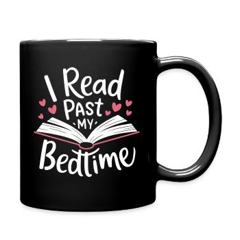 Bücher Buch lesen Bücherei Bibliothek Bücherwurm - Tasse einfarbig - Schwarz - Rechts