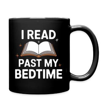Bücher Buch lesen Bücherei Bibliothek Bücherwurm - Tasse einfarbig - Schwarz - Rechts