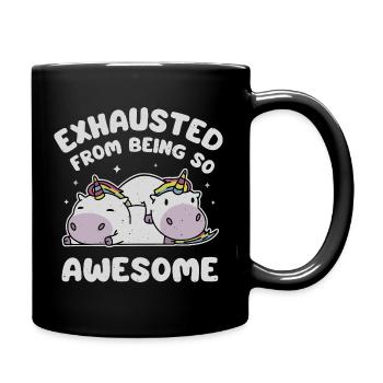 Épuisé d’être si génial - Mug uni - noir - Droite