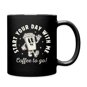 Start Your Day With Coffee - Full Colour Mug - black - Right