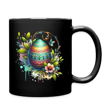 Colorful Easter Egg - Full Colour Mug - black - Right