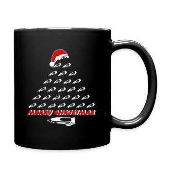 Meowy Christmas Cat - Full Colour Mug - black - Right