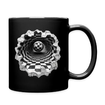 Illusion d’optique - Mug uni - noir - Droite