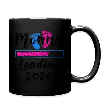 Mommy Loading 2026 Expectant Mothers Design - Full Colour Mug - black - Right