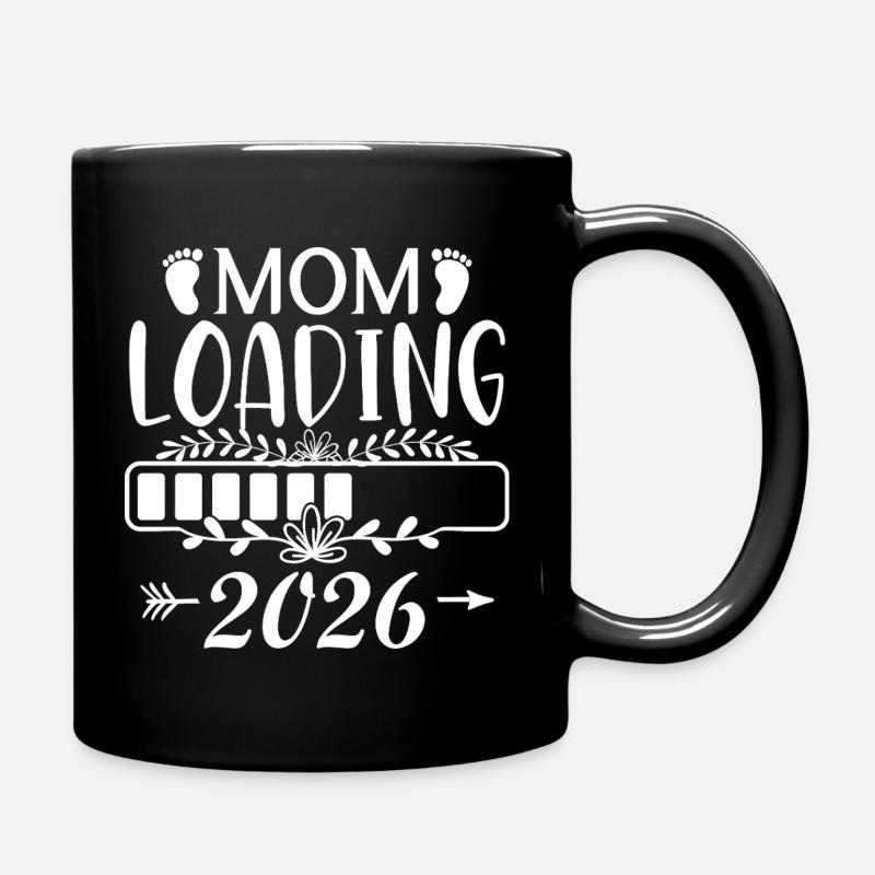 Mom Loading Annonce de grossesse 2026 - Mug uni - noir