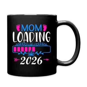 Mom Loading Annonce de grossesse 2026 - Mug uni - noir - Droite