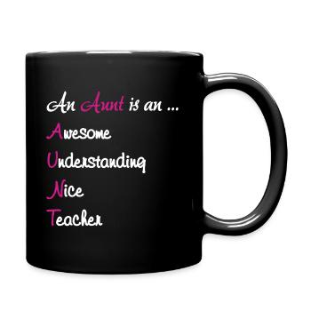 An Aunt Is An Awesome Teach - Full Colour Mug - black - Right