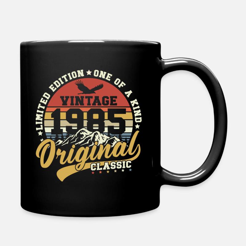 1985 Vintage Anniversaire Vintage Rétro Cadeau - Mug uni - noir