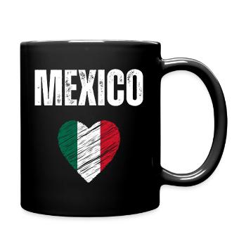 J’aime le Mexique, drapeau du Mexique - Mug uni - noir - Droite