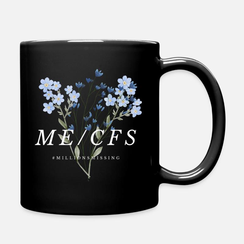 ME/CFS Flowers white - Tasse einfarbig - Schwarz