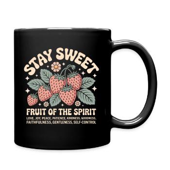 Stay Sweet Fruit of the Spirit Strawberry - Mug uni - noir - Droite