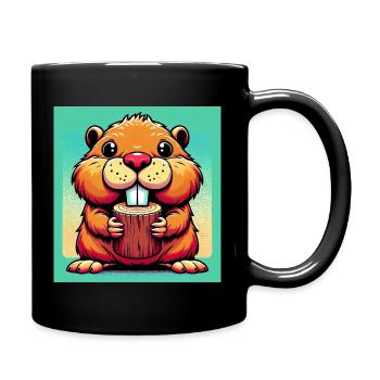 Bieber - Tasse einfarbig - Schwarz - Rechts