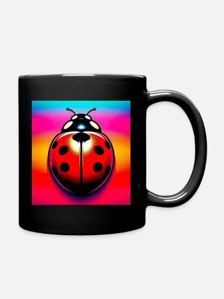 Marienkäfer - Tasse einfarbig - Schwarz