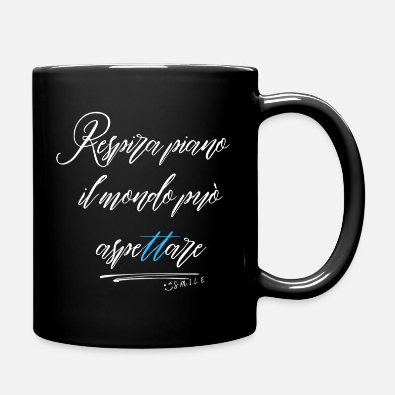 Respira Piano, il mondo può aspettare - Full Colour Mug - black