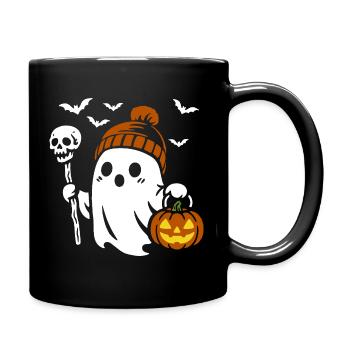 Ghost, Halloween Party Costume - Pumpkin - Full Colour Mug - black - Right
