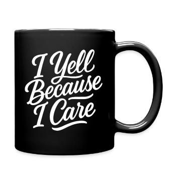 I scream 'cause I care - Full Colour Mug - black - Right
