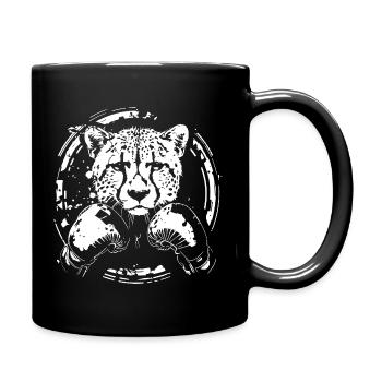 Guépard Boxer Boxe MMA Léopard - Mug uni - noir - Droite