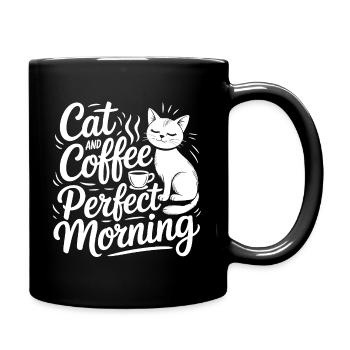 Coffee cup and coffee perfect morning - Full Colour Mug - black - Right