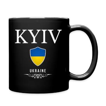 Kiev elegant design, Ukrainian pride - Full Colour Mug - black - Right