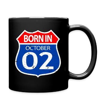 Né_en_octobre_02 - Mug uni - noir - Droite