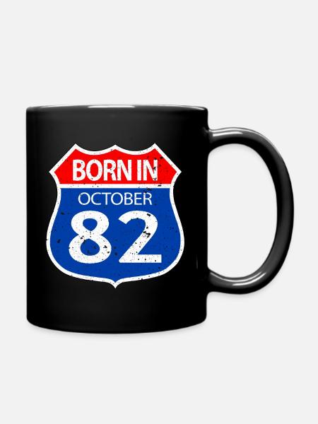Born_in_October_82 - Full Colour Mug - black