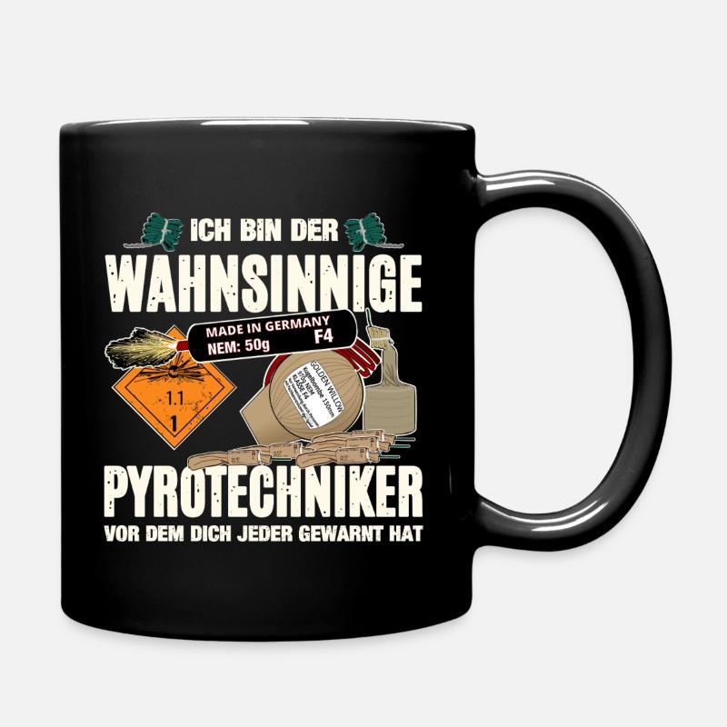 Wahnsinniger Pyrotechniker Motiv - Tasse einfarbig - Schwarz