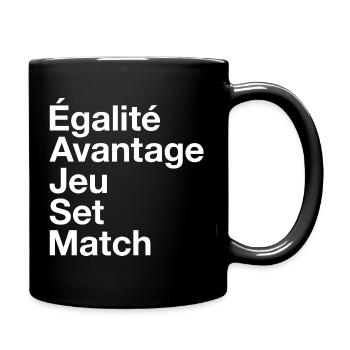 French Tennis - Tasse einfarbig - Schwarz - Rechts