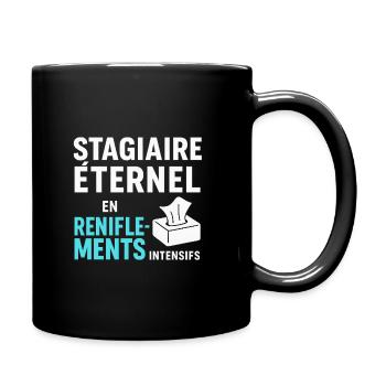 Ewiger Auszubildender im intensiven Schnüffeln - Tasse einfarbig - Schwarz - Rechts