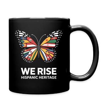We Rise Hispanic Heritage Schmetterling Vielfalt - Tasse einfarbig - Schwarz - Rechts