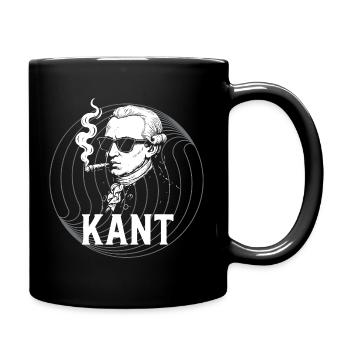 Kant inspiriertes surreales Retro-Porträt - Tasse einfarbig - Schwarz - Rechts