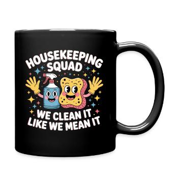 Funny Cleaning Design - Full Colour Mug - black - Right