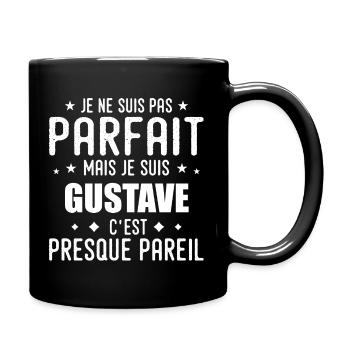 Gustave: authentic, imperfect, top, perfection - Full Colour Mug - black - Right